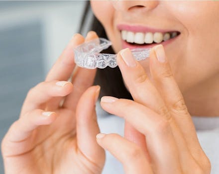 Invisible braces and clear aligner treatment