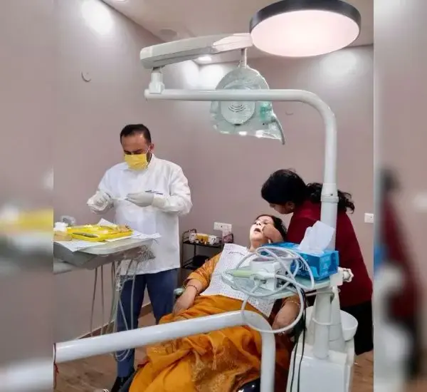 Dental Braces Treatment Close Up